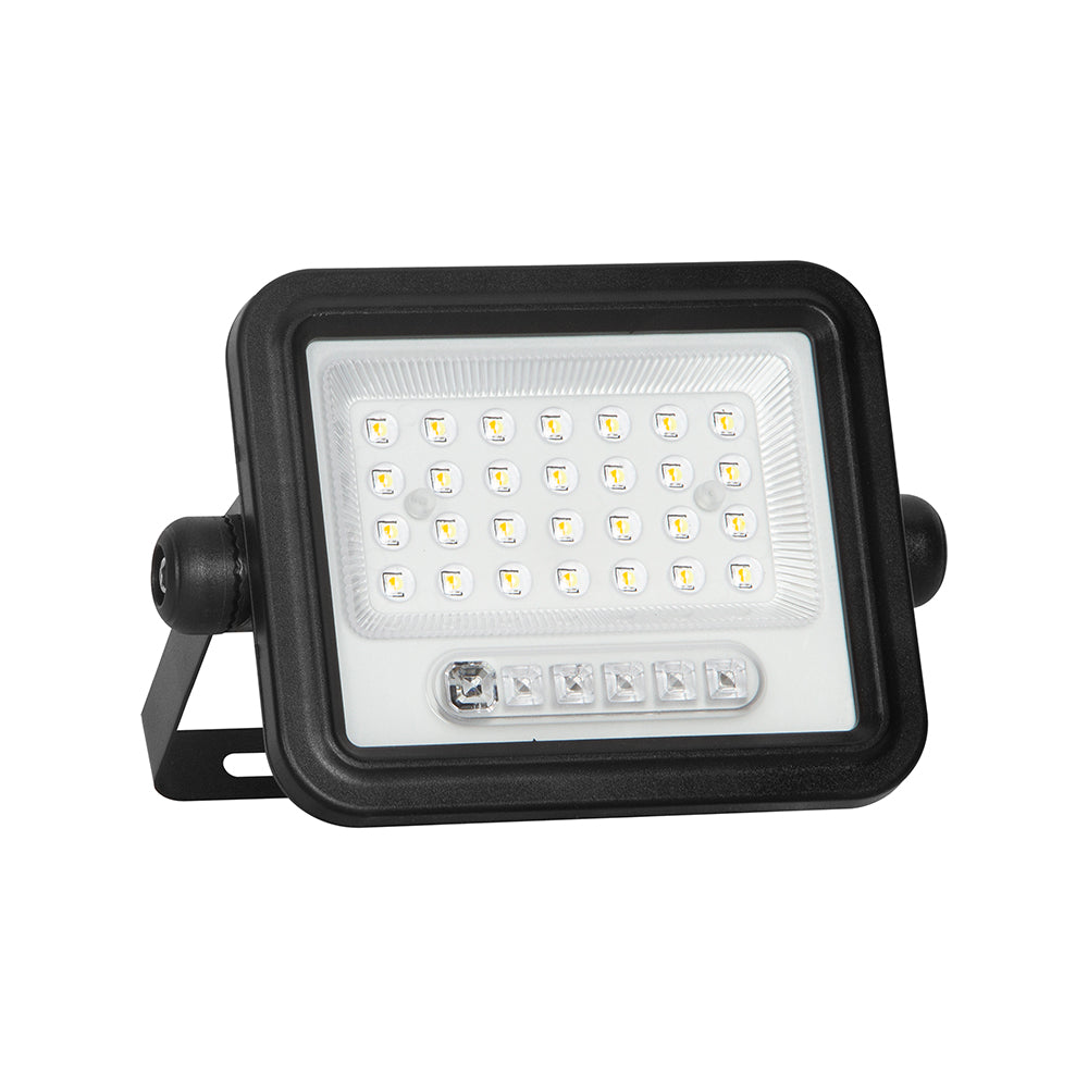 6W Solarny naświetlacz LED z czujnikiem zmierzchu ALTO / Panel z przewodem: 3m / Pilot / Barwa:3w1 / Obudowa: Czarna