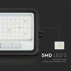 8W Solarny naświetlacz LED z czujnikiem zmierzchu ALTO / Panel z przewodem: 3m / Pilot / Barwa:3w1 / Obudowa: Czarna