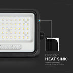 8W Solarny naświetlacz LED z czujnikiem zmierzchu ALTO / Panel z przewodem: 3m / Pilot / Barwa:3w1 / Obudowa: Czarna
