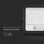 8W Solarny naświetlacz LED z czujnikiem zmierzchu ALTO / Panel z przewodem: 3m / Pilot / Barwa:3w1 / Obudowa: Czarna
