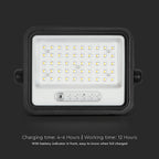 8W Solarny naświetlacz LED z czujnikiem zmierzchu ALTO / Panel z przewodem: 3m / Pilot / Barwa:3w1 / Obudowa: Czarna