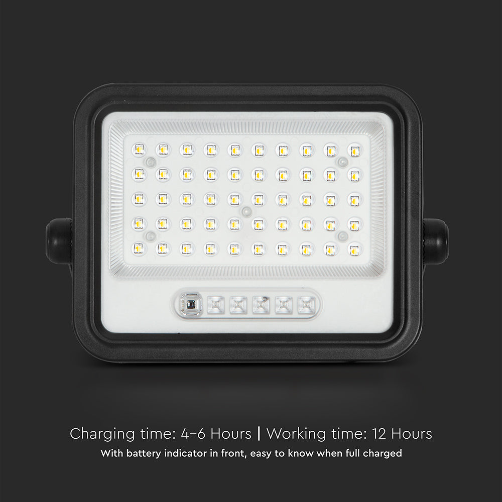 8W Solarny naświetlacz LED z czujnikiem zmierzchu ALTO / Panel z przewodem: 3m / Pilot / Barwa:3w1 / Obudowa: Czarna