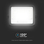 8W Solarny naświetlacz LED z czujnikiem zmierzchu ALTO / Panel z przewodem: 3m / Pilot / Barwa:3w1 / Obudowa: Czarna