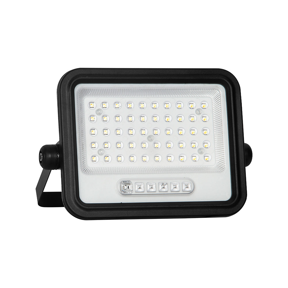 8W Solarny naświetlacz LED z czujnikiem zmierzchu ALTO / Panel z przewodem: 3m / Pilot / Barwa:3w1 / Obudowa: Czarna