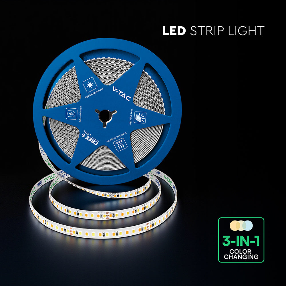15W Taśma LED / Chip CREE / Barwa:3w1 / IP20 / Zasilanie: 24V / Wzmocniony podkład PCB / Rolka:10m / 6 Lat gwarancji