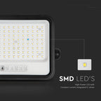 12W Solarny naświetlacz LED z czujnikiem zmierzchu ALTO / Panel z przewodem: 3m / Pilot / Barwa:3w1 / Obudowa: Czarna