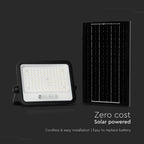 12W Solarny naświetlacz LED z czujnikiem zmierzchu ALTO / Panel z przewodem: 3m / Pilot / Barwa:3w1 / Obudowa: Czarna