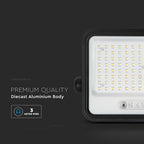 12W Solarny naświetlacz LED z czujnikiem zmierzchu ALTO / Panel z przewodem: 3m / Pilot / Barwa:3w1 / Obudowa: Czarna