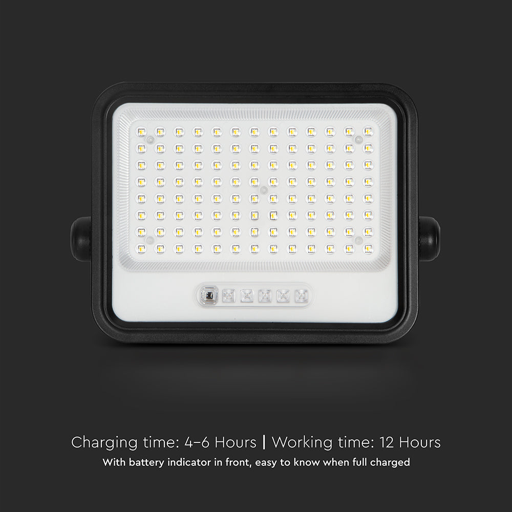 12W Solarny naświetlacz LED z czujnikiem zmierzchu ALTO / Panel z przewodem: 3m / Pilot / Barwa:3w1 / Obudowa: Czarna