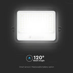 12W Solarny naświetlacz LED z czujnikiem zmierzchu ALTO / Panel z przewodem: 3m / Pilot / Barwa:3w1 / Obudowa: Czarna