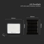 20W Solarny naświetlacz LED z czujnikiem zmierzchu ALTO / Panel z przewodem: 3m / Pilot / Barwa:3w1 / Obudowa: Czarna