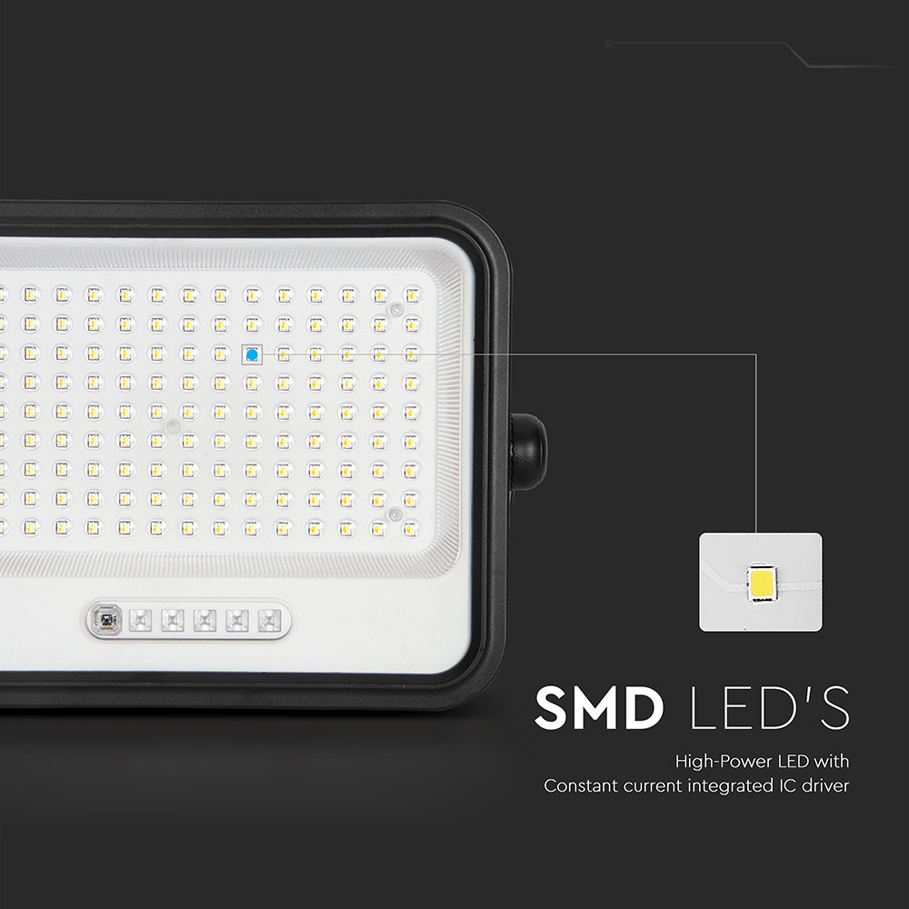 20W Solarny naświetlacz LED z czujnikiem zmierzchu ALTO / Panel z przewodem: 3m / Pilot / Barwa:3w1 / Obudowa: Czarna
