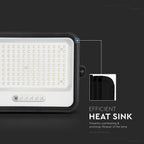 20W Solarny naświetlacz LED z czujnikiem zmierzchu ALTO / Panel z przewodem: 3m / Pilot / Barwa:3w1 / Obudowa: Czarna