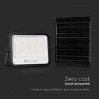 20W Solarny naświetlacz LED z czujnikiem zmierzchu ALTO / Panel z przewodem: 3m / Pilot / Barwa:3w1 / Obudowa: Czarna