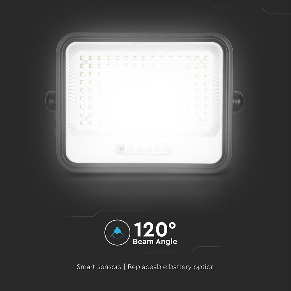 20W Solarny naświetlacz LED z czujnikiem zmierzchu ALTO / Panel z przewodem: 3m / Pilot / Barwa:3w1 / Obudowa: Czarna