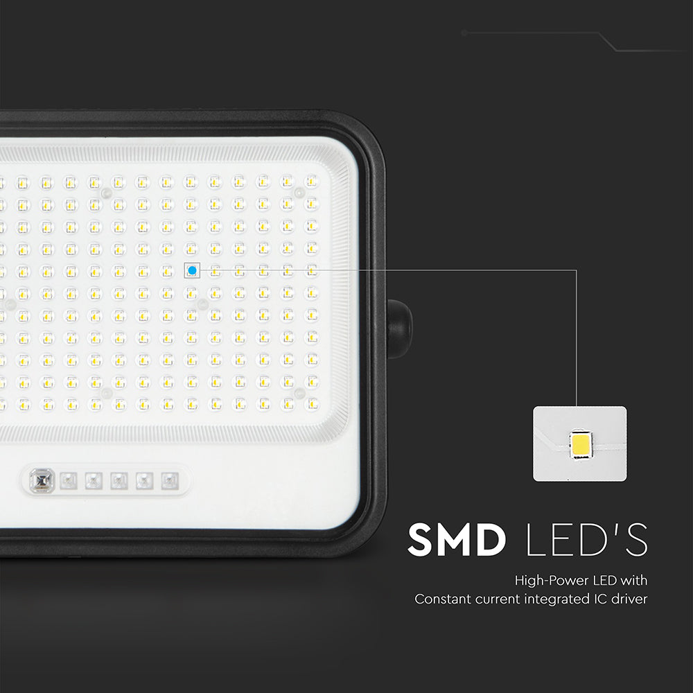 25W Solarny naświetlacz LED z czujnikiem zmierzchu ALTO / Panel z przewodem: 3m / Pilot / Barwa:3w1 / Obudowa: Czarna
