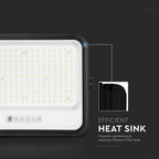 25W Solarny naświetlacz LED z czujnikiem zmierzchu ALTO / Panel z przewodem: 3m / Pilot / Barwa:3w1 / Obudowa: Czarna
