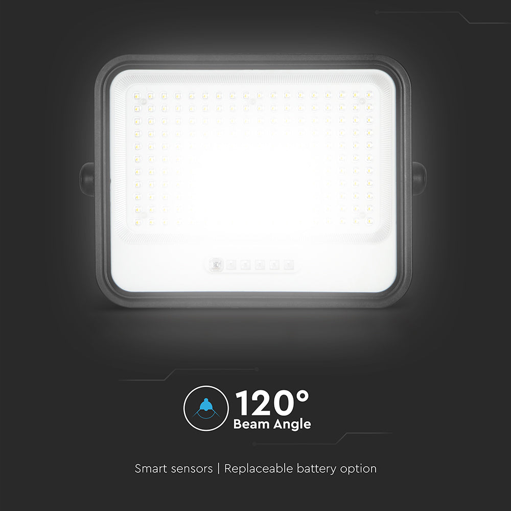 25W Solarny naświetlacz LED z czujnikiem zmierzchu ALTO / Panel z przewodem: 3m / Pilot / Barwa:3w1 / Obudowa: Czarna