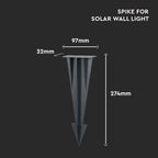 Szpilka do kinkietów solarnych VT-409 / Obudowa: Czarna