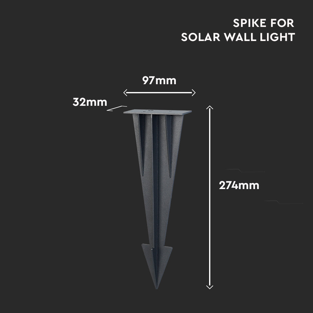 Szpilka do kinkietów solarnych VT-409 / Obudowa: Czarna