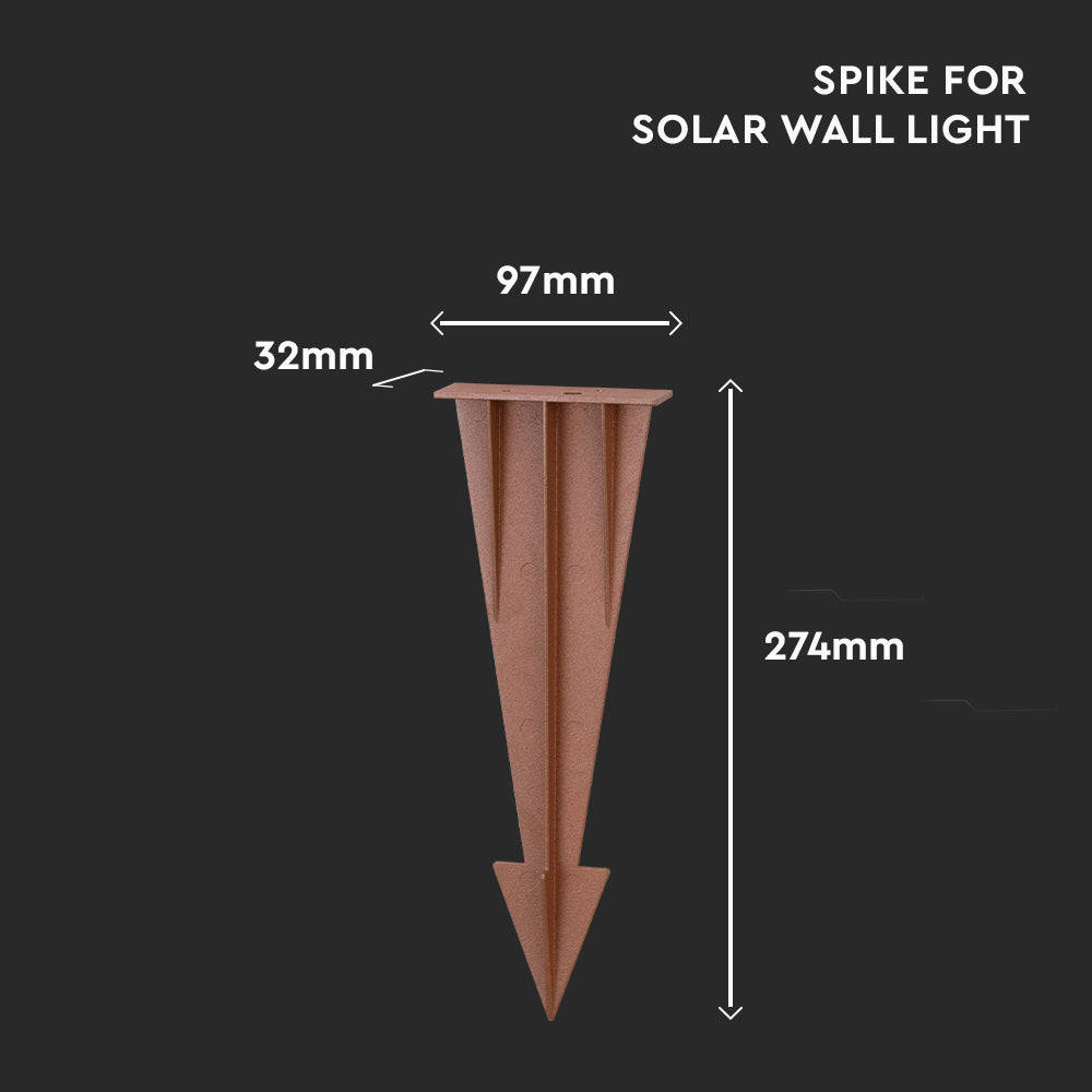 Szpilka do kinkietów solarnych VT-409 / Obudowa: Brązowa