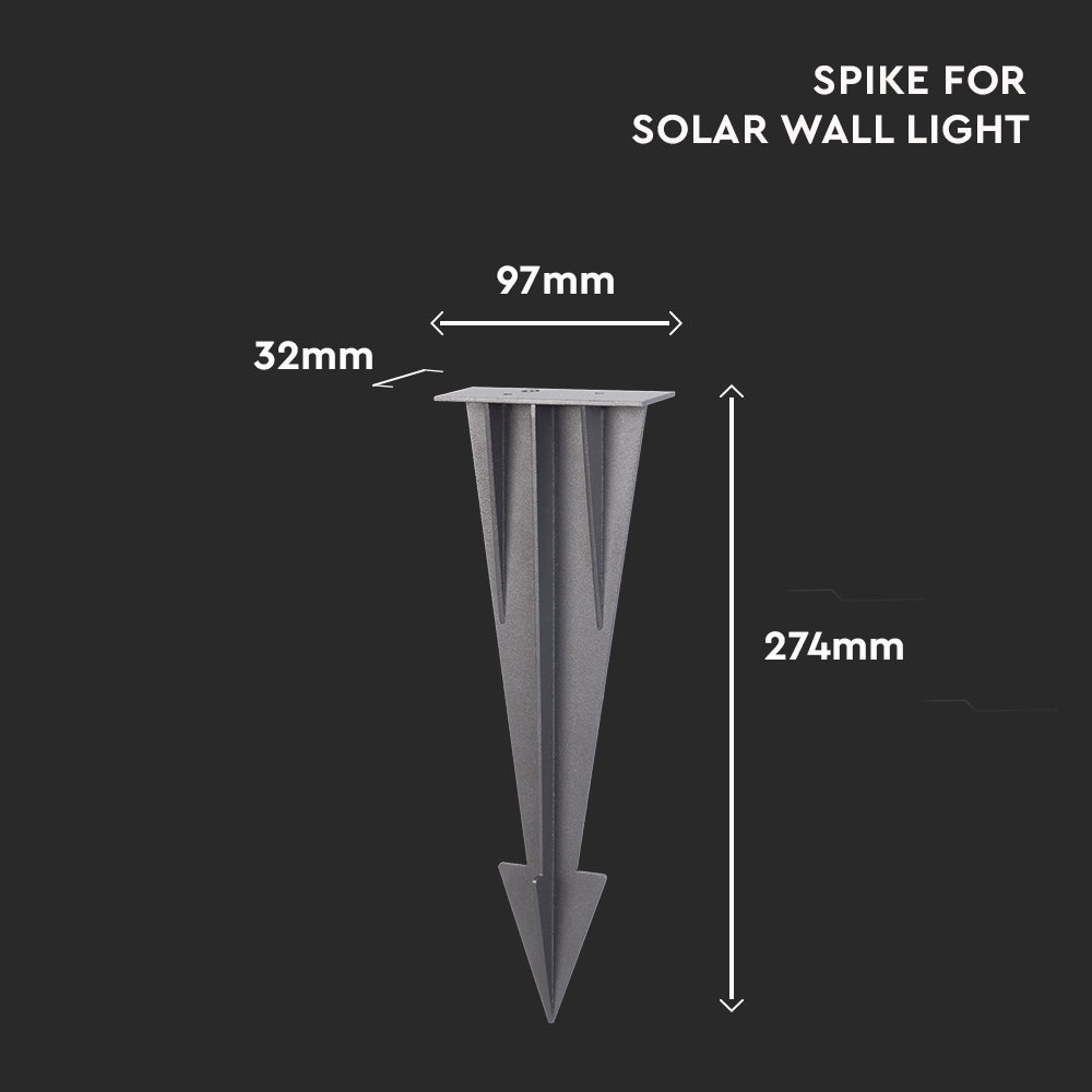 Szpilka do kinkietów solarnych VT-409 / Obudowa: Szara