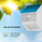 2.5W Solarna kinkiet ogrodowy z czujnikiem ruchu / Obudowa: Biała / Barwa:3w1