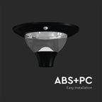 15W Ogrodowa Lampa Solarna z czujnikiem ruchu / Barwa:3w1 / Obudowa: Czarna