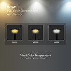 15W Ogrodowa Lampa Solarna z czujnikiem ruchu / Barwa:3w1 / Obudowa: Czarna