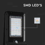 20W Lampa uliczna solarna z czujnikiem ruchu / Barwa:3w1 / Obudowa: Czarna