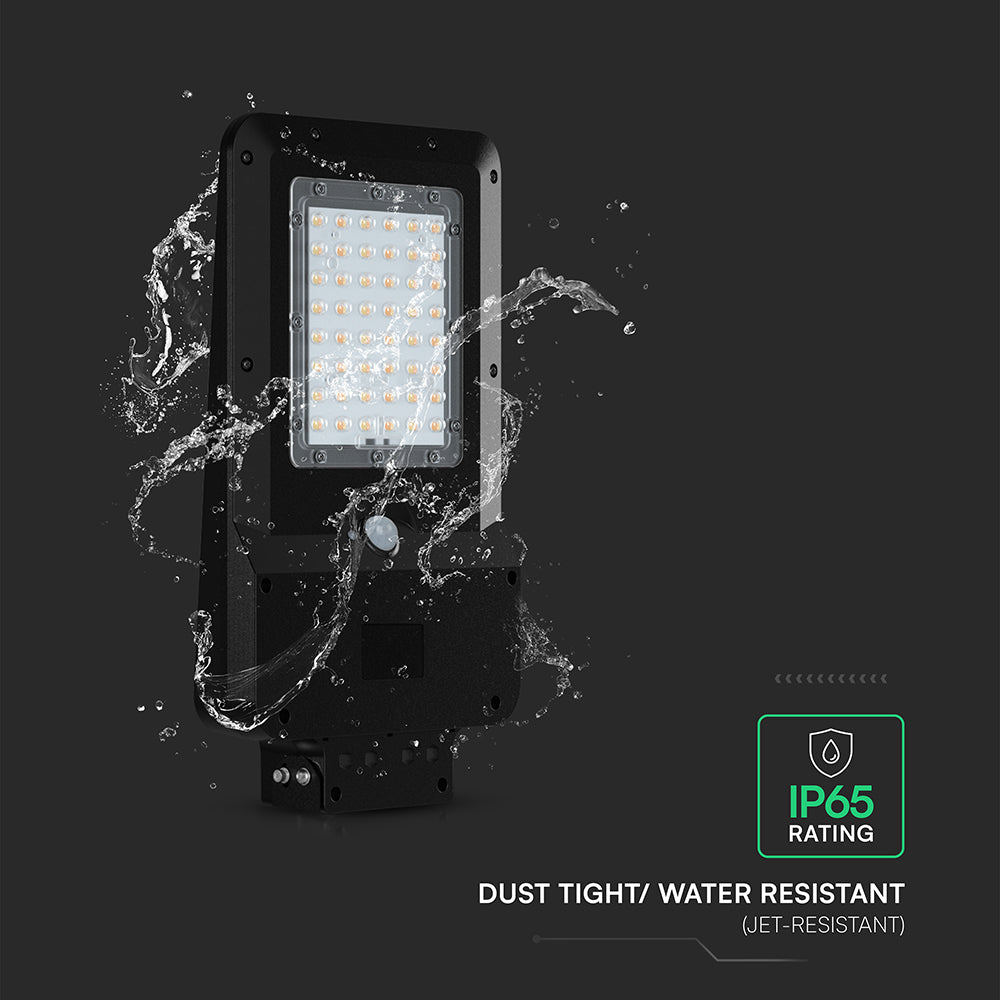 20W Lampa uliczna solarna z czujnikiem ruchu / Barwa:3w1 / Obudowa: Czarna
