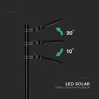 20W Lampa uliczna solarna z czujnikiem ruchu / Barwa:3w1 / Obudowa: Czarna