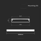 Profil Aluminiowy do paska LED na powierzchniowy / 2000x50x10mm / Kolor: Aluminium