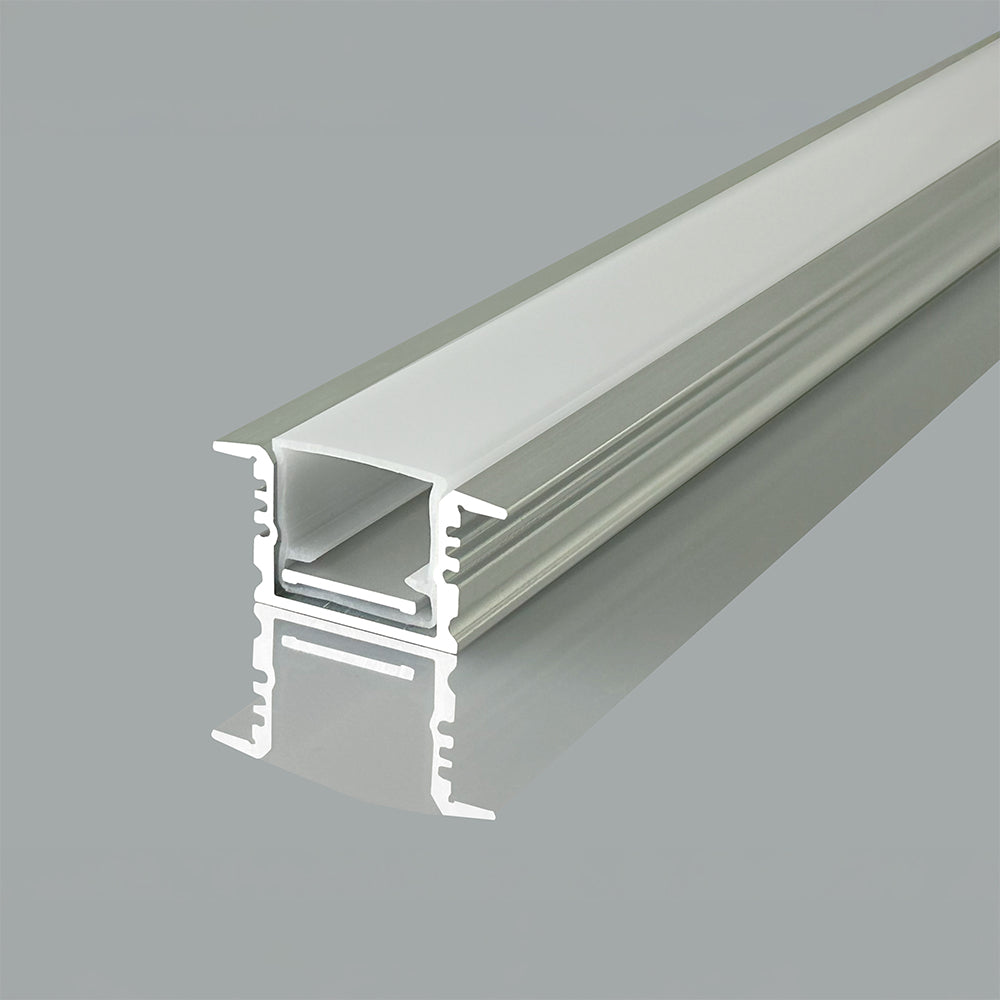Profil Aluminiowy do paska LED na wpuszczany / 2000x17x14mm / Kolor: Aluminium