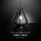 Lampa Wisząca / Gniazdo: E27 / Klosz: Siatka / Czarny