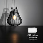 Lampa Wisząca / Gniazdo: E27 / Klosz: Siatka / Czarny