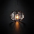 Lampa Wisząca E27 / Klosz: Drut / Kolor:Czarny