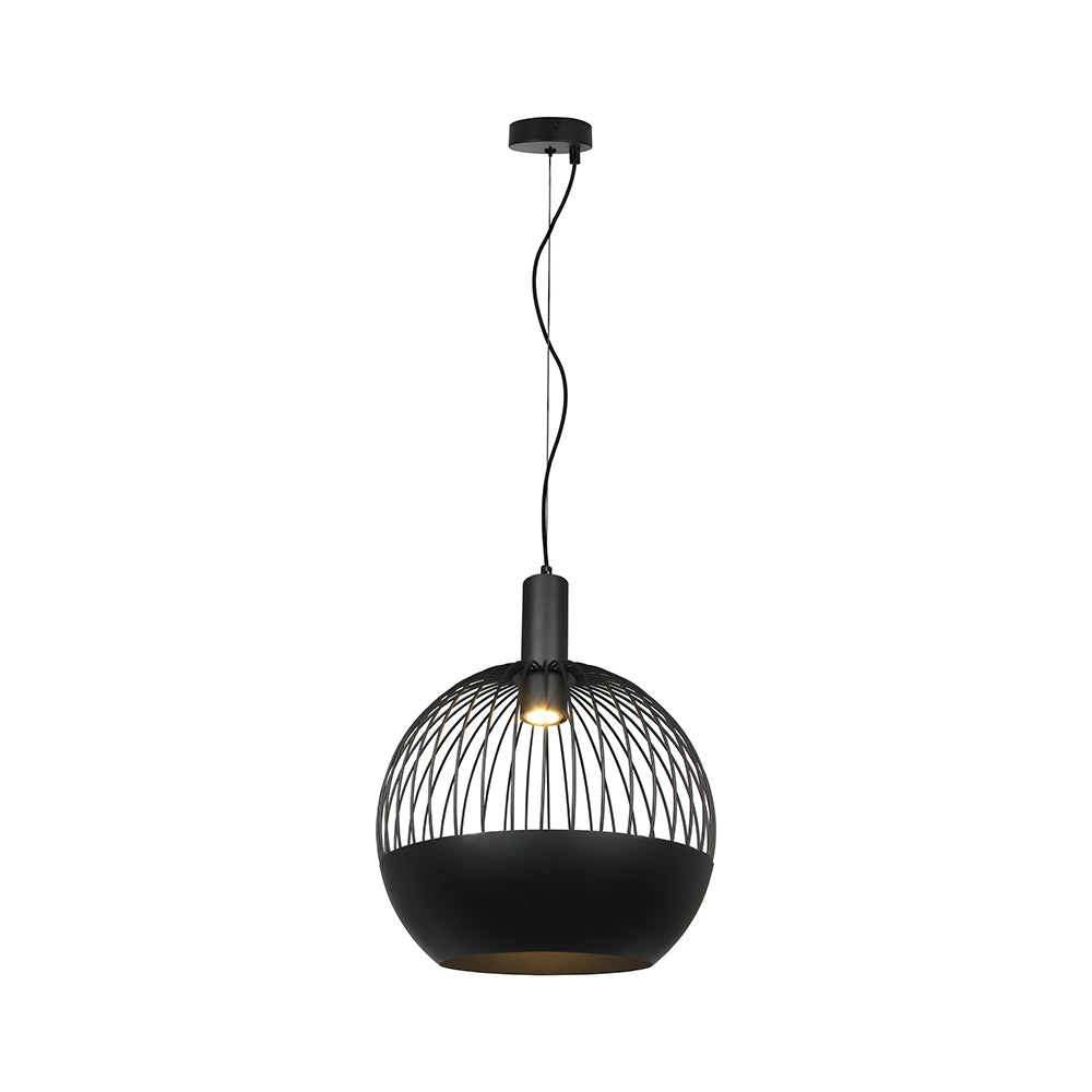 Lampa Wisząca / Gniazdo: GU10 / Klosz: Siatka / Czarny