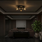 3x6W Dekoracyjna lampa sufitowa LED / Barwa: 3000K / Obudowa: Czarna / IP20