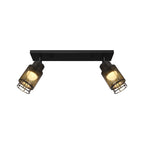 2x6W Dekoracyjna lampa sufitowa LED / Barwa: 3000K / Obudowa: Czarna / IP20