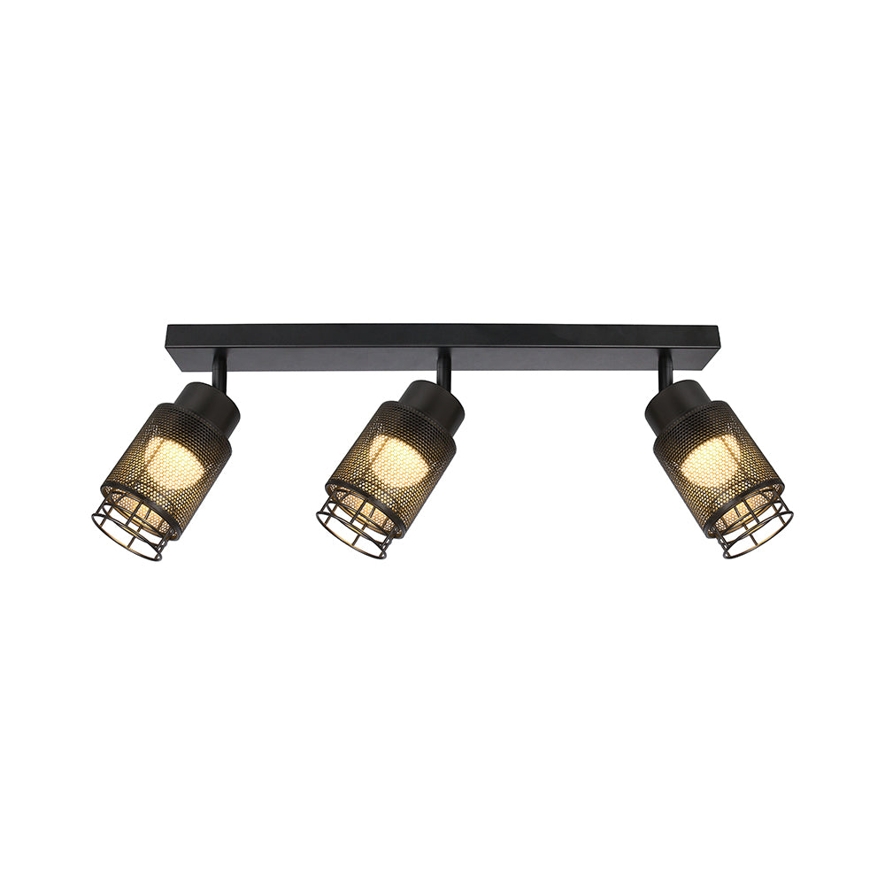 3x6W Dekoracyjna lampa sufitowa LED / Barwa: 3000K / Obudowa: Czarna / IP20