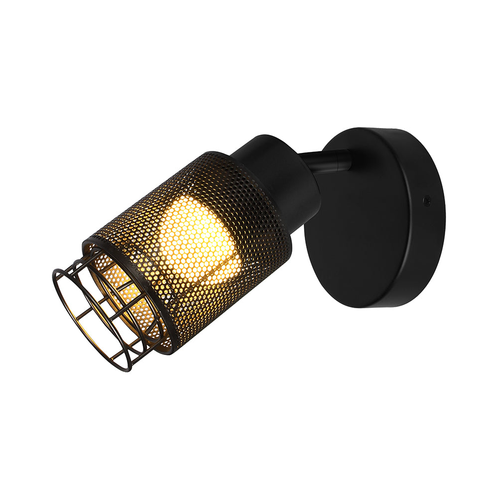 6W Dekoracyjny kinkiet LED / Barwa: 3000K / Obudowa: Czarna