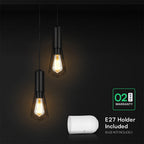 Lampa Wisząca / Gniazdo: 2xE27 / Klosz: Siatka / Czarny