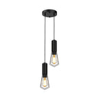 Lampa Wisząca / Gniazdo: 2xE27 / Klosz: Siatka / Czarny