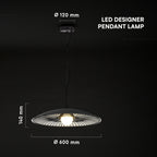 Lampa Wisząca / Gniazdo: G9 / Klosz: Siatka / Czarny + Biały