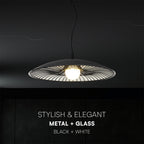 Lampa Wisząca / Gniazdo: G9 / Klosz: Siatka / Czarny + Biały