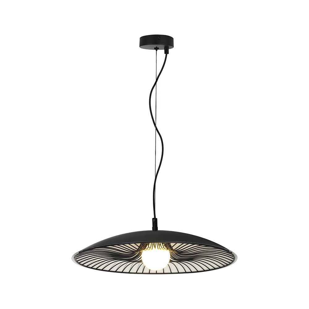 Lampa Wisząca / Gniazdo: G9 / Klosz: Siatka / Czarny + Biały