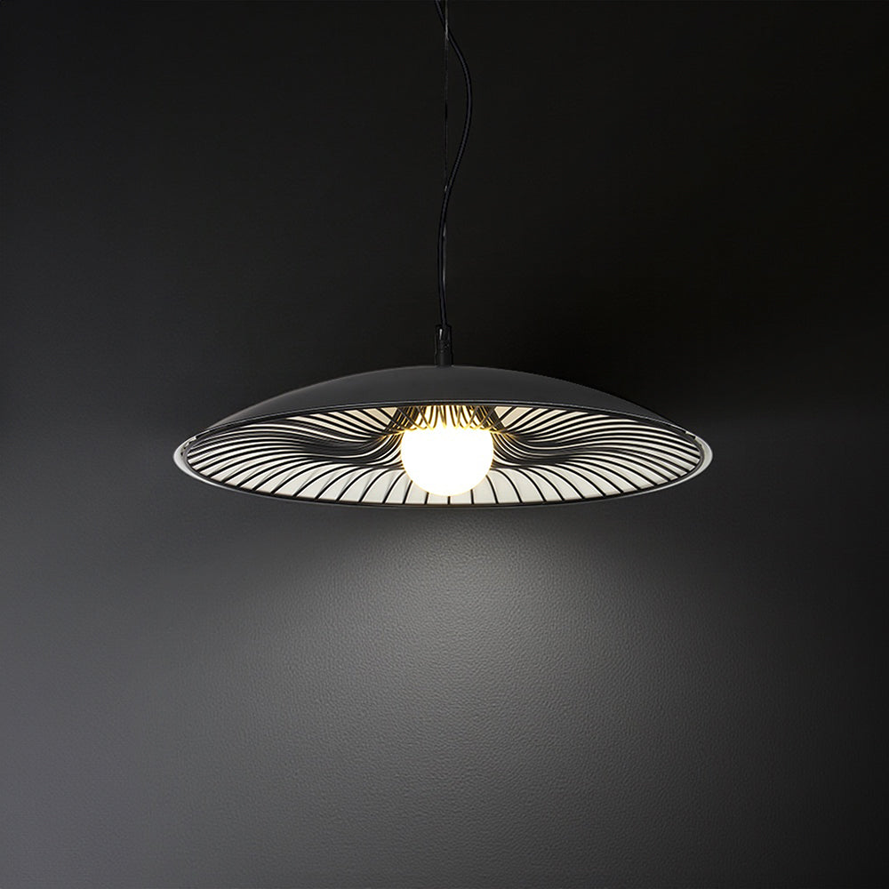 Lampa Wisząca / Gniazdo: G9 / Klosz: Siatka / Czarny + Biały