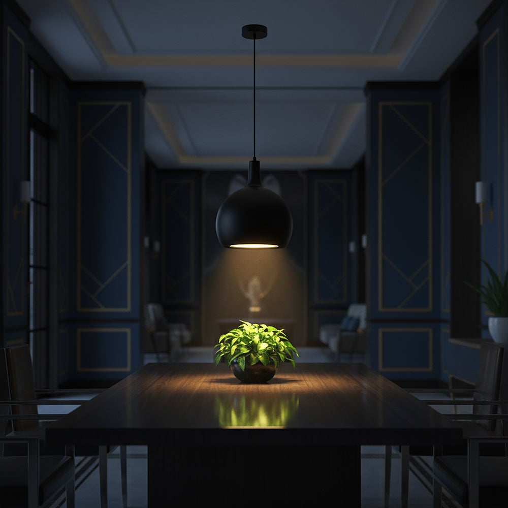 Lampa Wisząca / Gniazdo: E27 / Klosz: Kula / Czarny