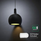 Lampa Wisząca / Gniazdo: E27 / Klosz: Kula / Czarny